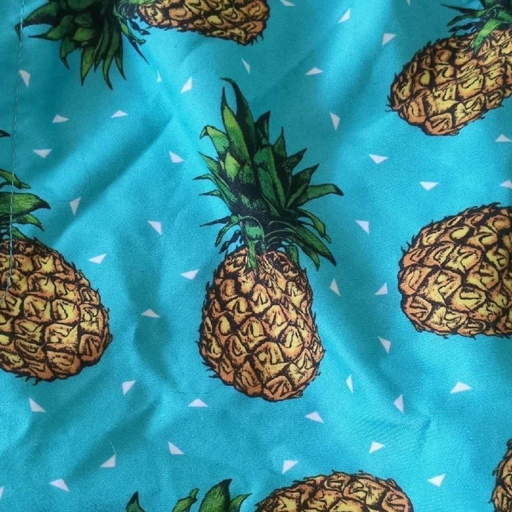 Men's Swim Short Pineapple Print Size Large - Picture 4 of 7